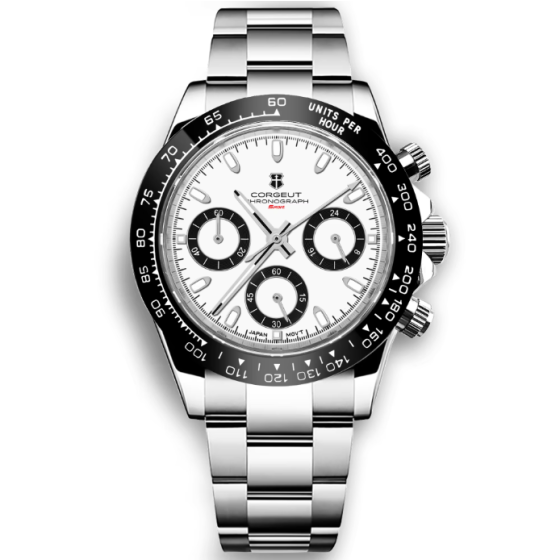CORGEUT 39mm  Fashion DIY custom Mens Luxury Chronograph Watches VK63 Quartz Movement Sapphire Glass